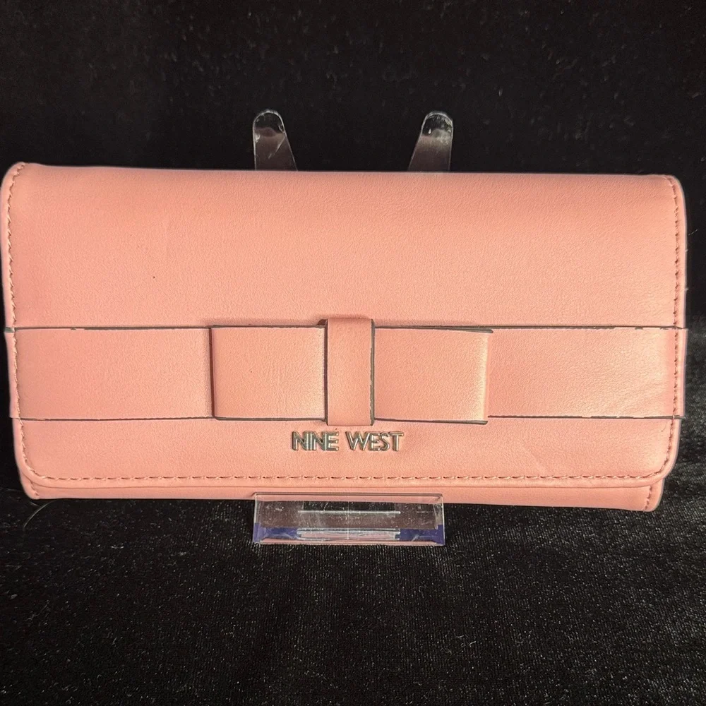 Nine West Blush Pink Bow Wallet